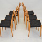 Set of 6 dinning chairs  Bruno Mathsson Mimat Mi 401