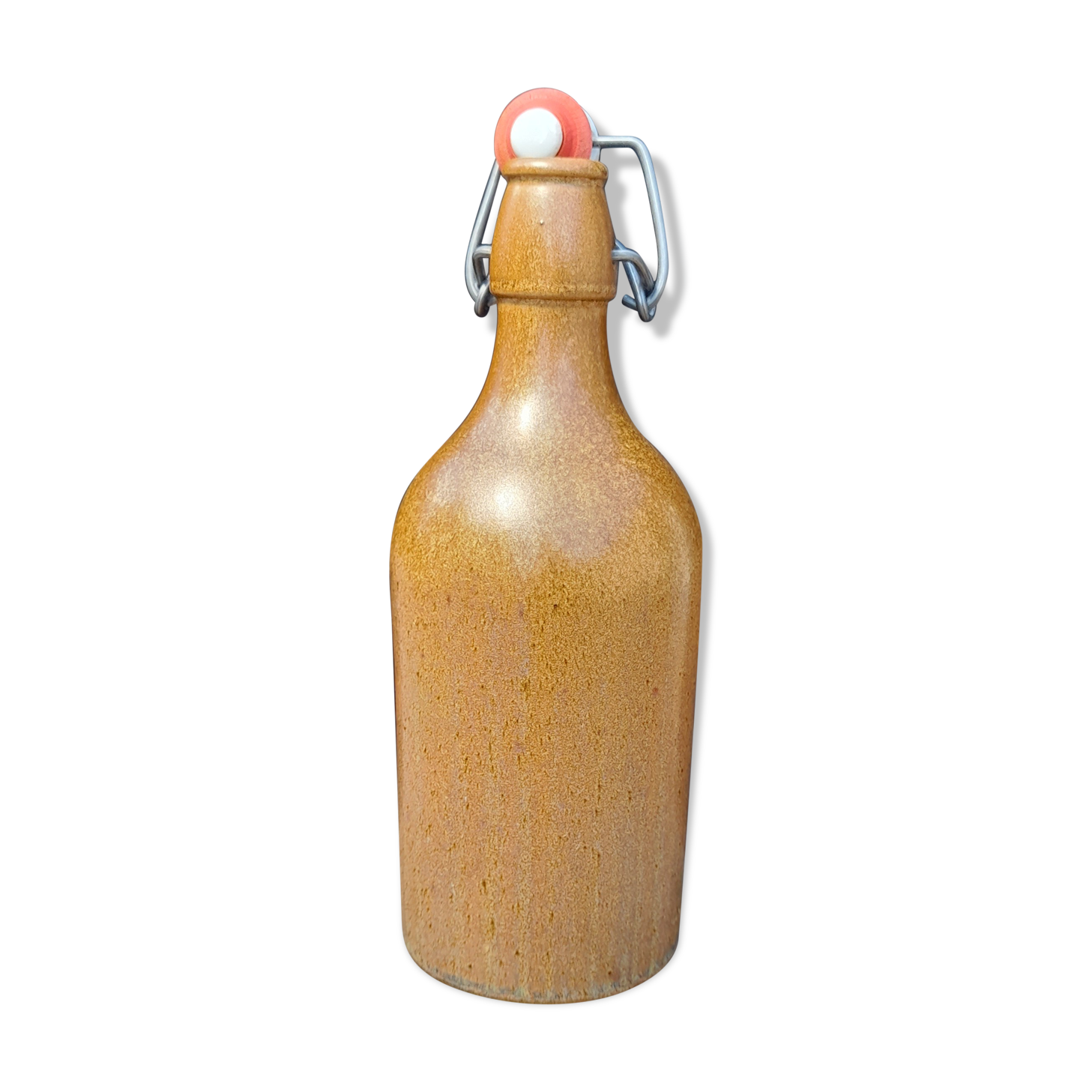 Bouteille/vase/soliflore en grés émaillé, rétro 50's marque MKM
