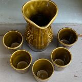 Pitcher and cups Sarreguemines