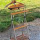 Vintage valet in wood, chrome metal and vinyl from the 60s