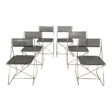 Chaises de salle à manger empilables vintage