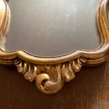 Louis XV style shell mirror in wood gilded with fine gold