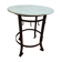 Iron pedestal table and marble top