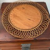Vintage rattan mirror - 50cm