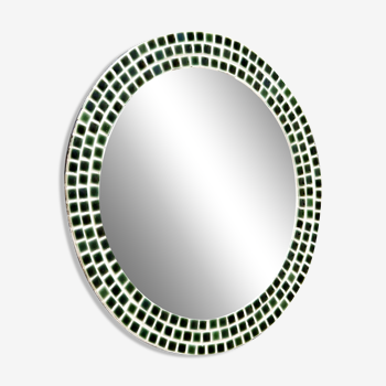 Emerald Ceramic Mirror, 1950s