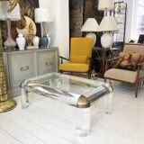 Neoclassical Duck Egg Cabinet Sideboard On Plinth 1970s USA Blue Brass Chinoiserie Retro Vintage