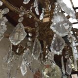 Lustre bronze et cristal 8 branches