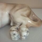Sleeping dog sculpture, setter, pointer, Royal Copenhagen porcelain