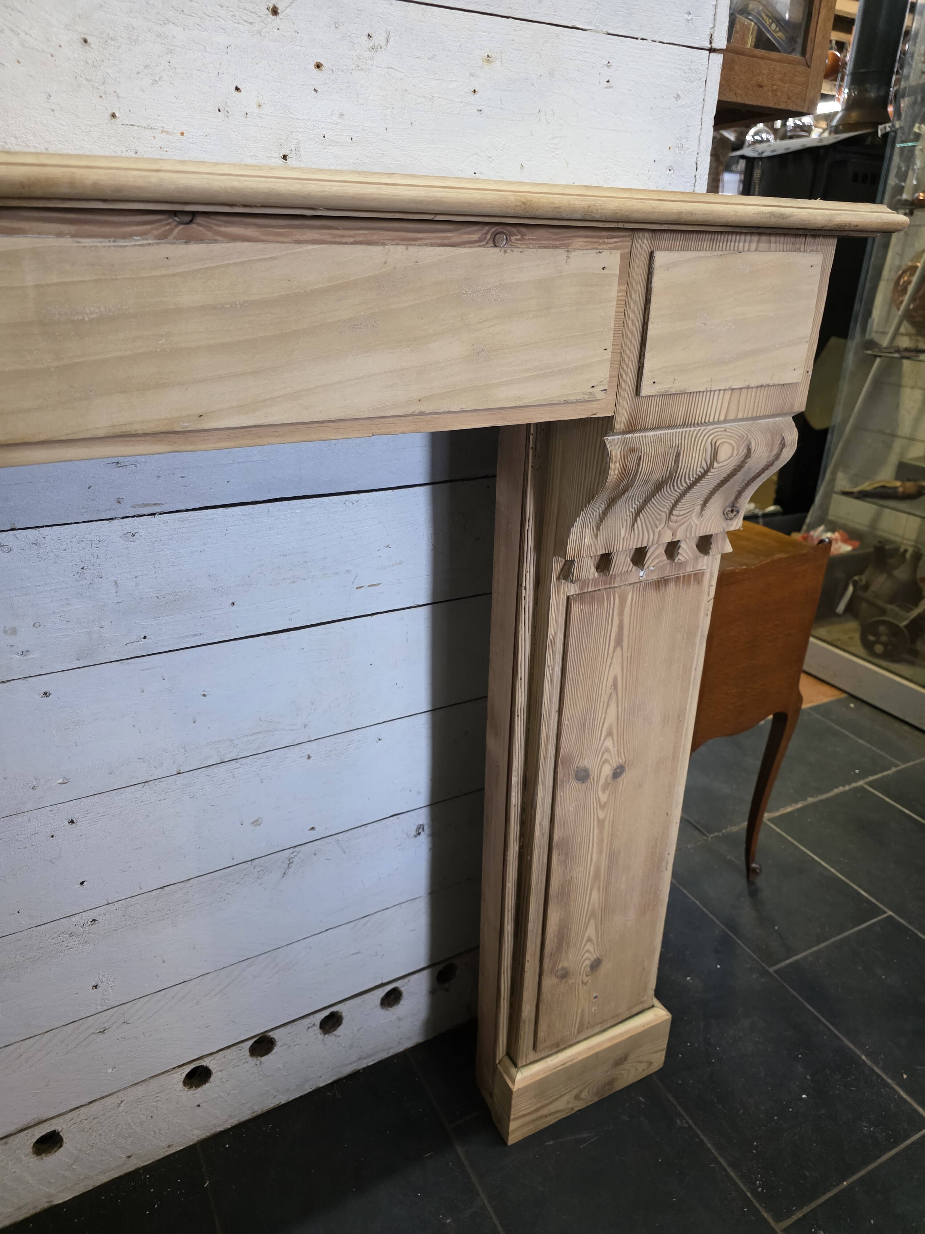 Wooden fireplace