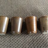 Series of 4 Digoin sandstone cups