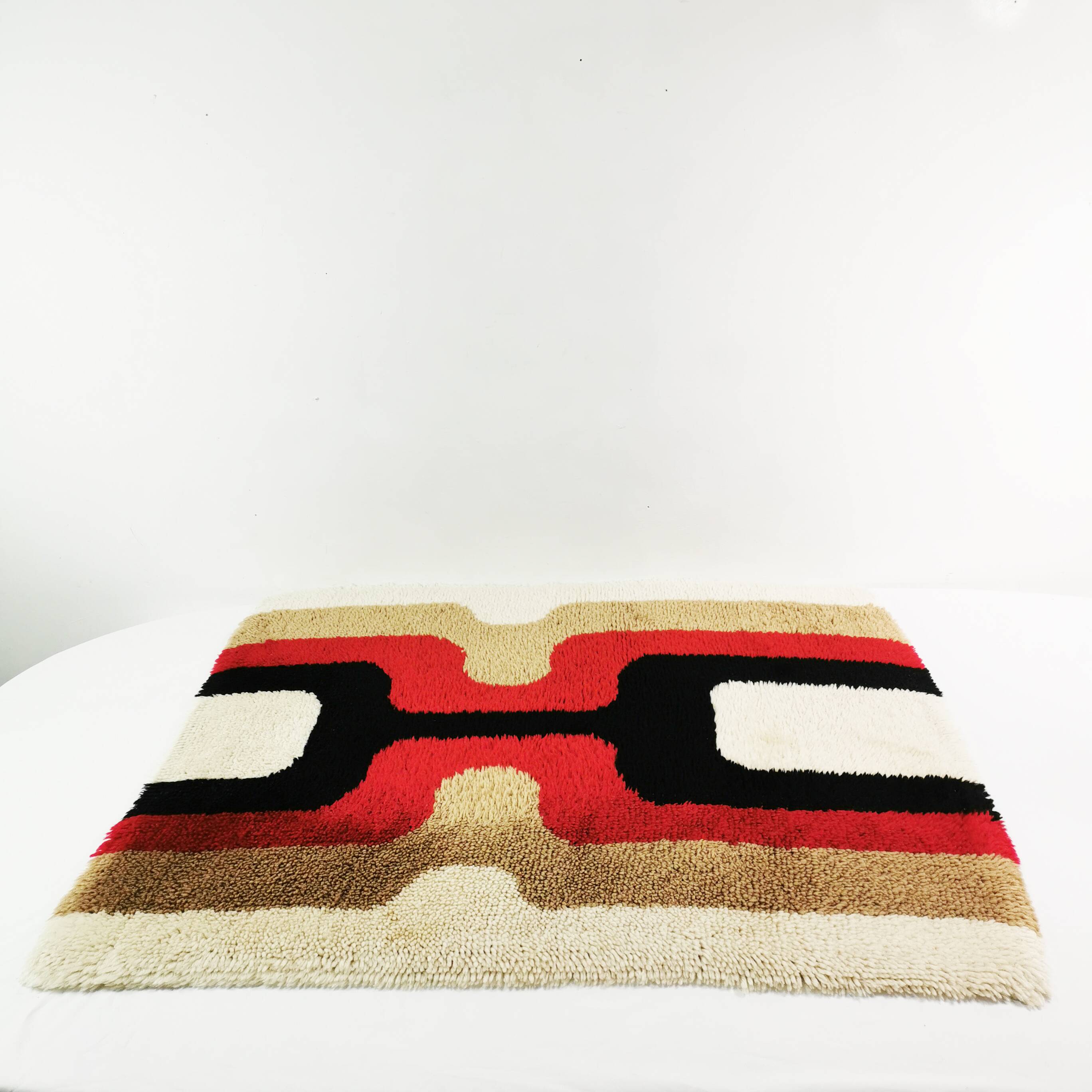 Tapis géométrique Space Age, Allemagne, années 1970