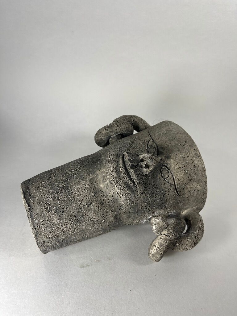 Vases prehistoric Neolithic ceramic 1960 vintage