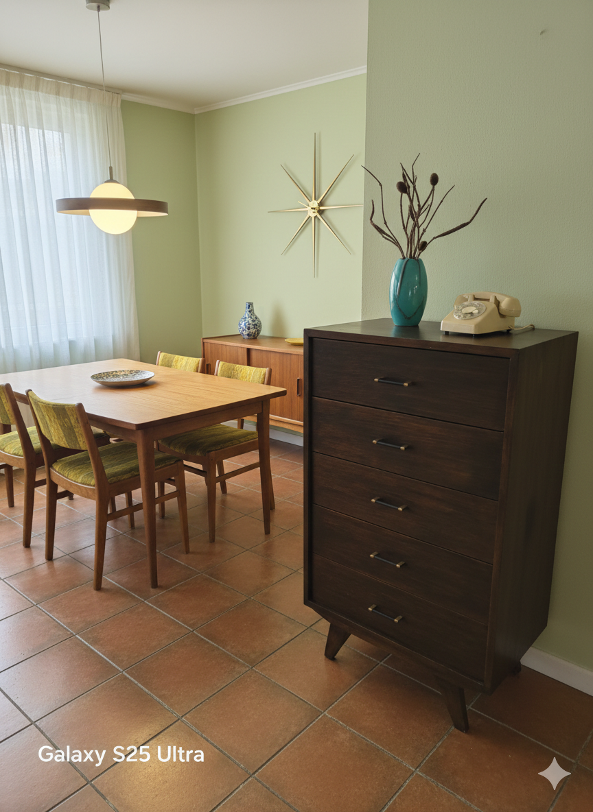 1960s oak chiffonnier cabinet
