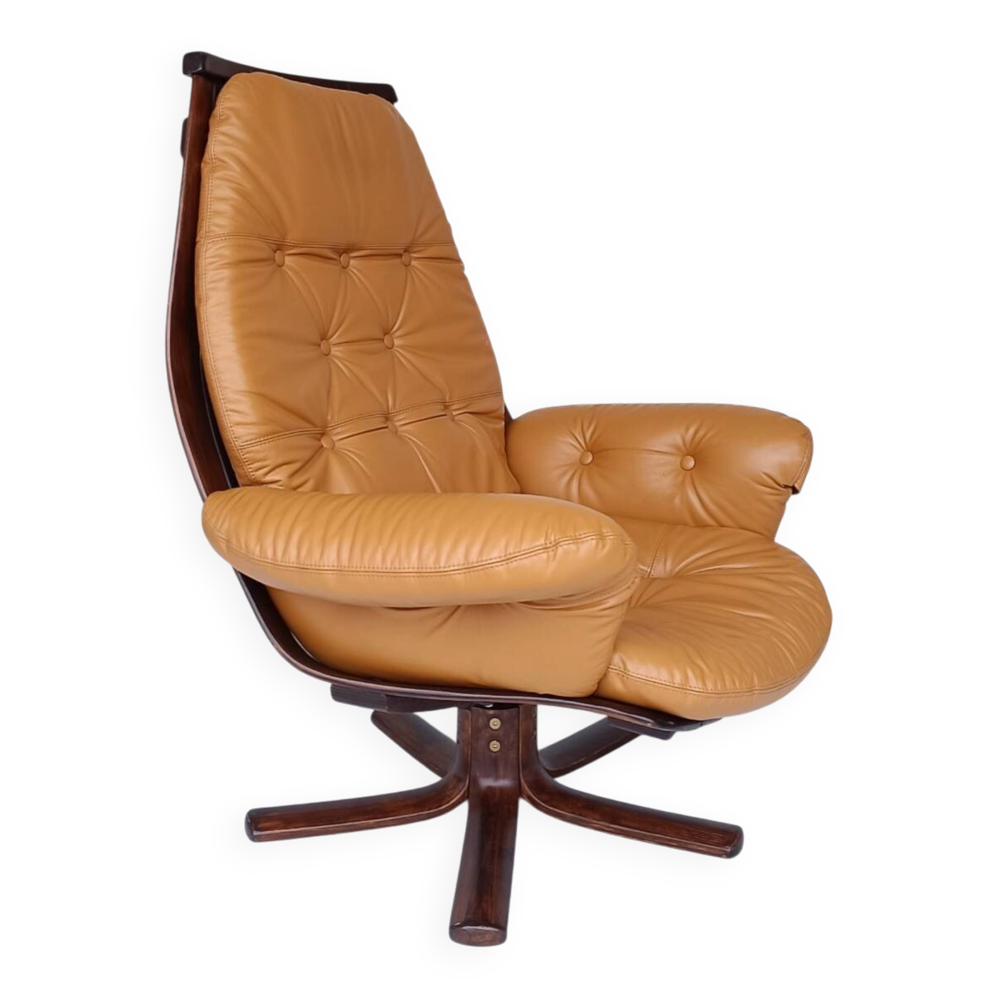Lounge Swivel Chair by Hans Brattrud for Hove Mobler, 1970s