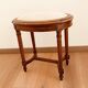 Louis XVI style stool in stained beech with velvet seat. 20th century.