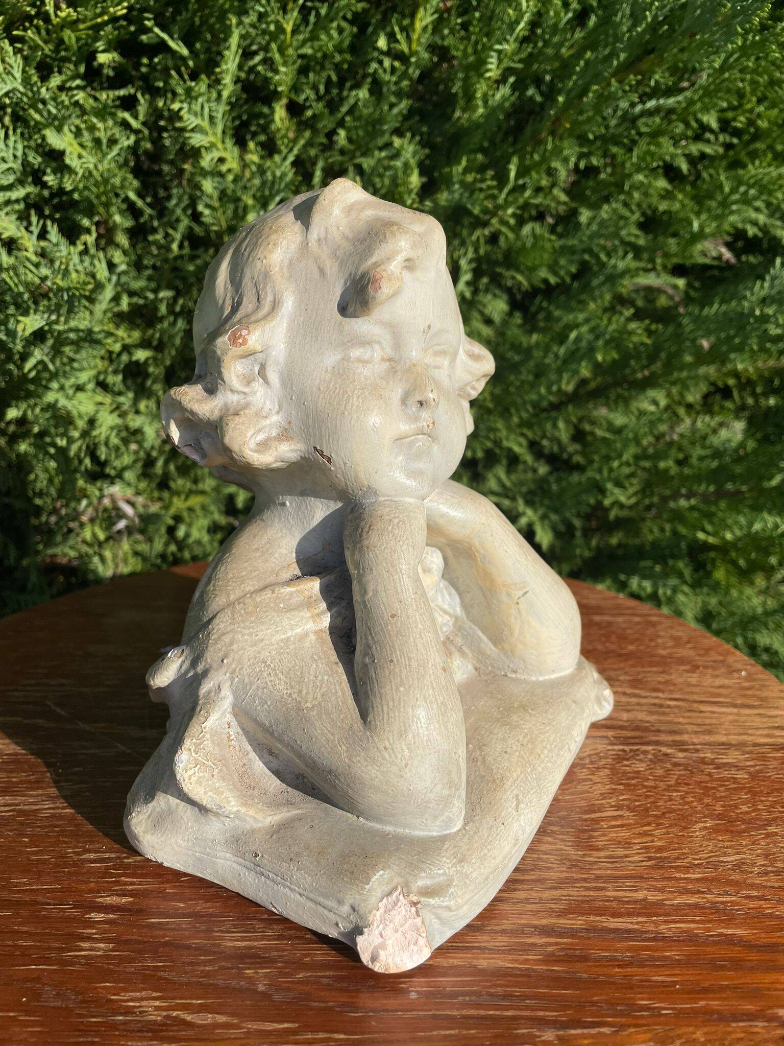 Bust of a little girl signed Gustave Van Vaerenbergh