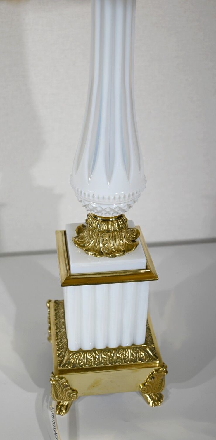 Lamp in Opline and Bronze, Louis XVI style – 1950