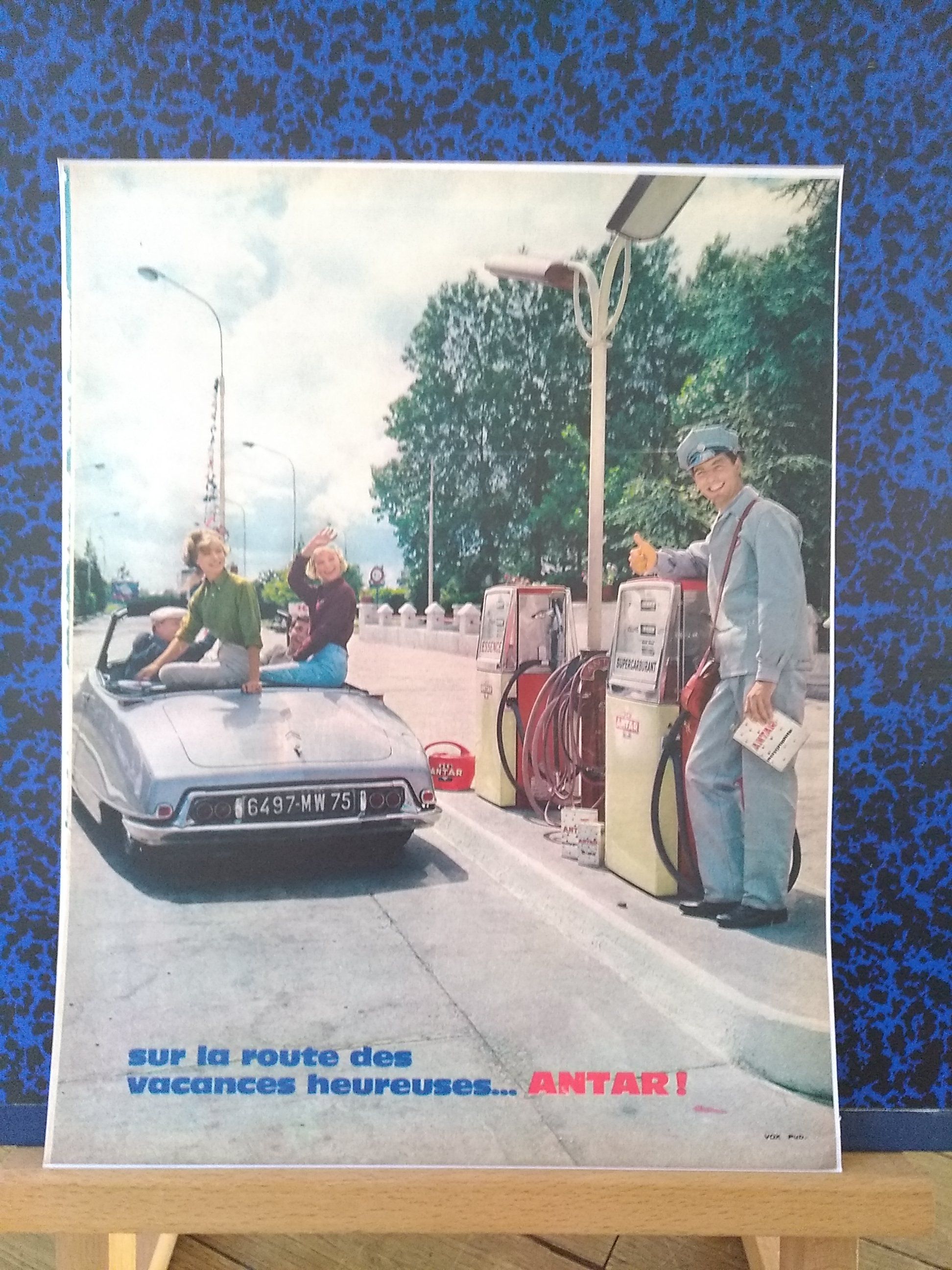 Publicité Vintage 1963 Station TOTAL Huile Antigivre - Dessin Ipac, Occasion