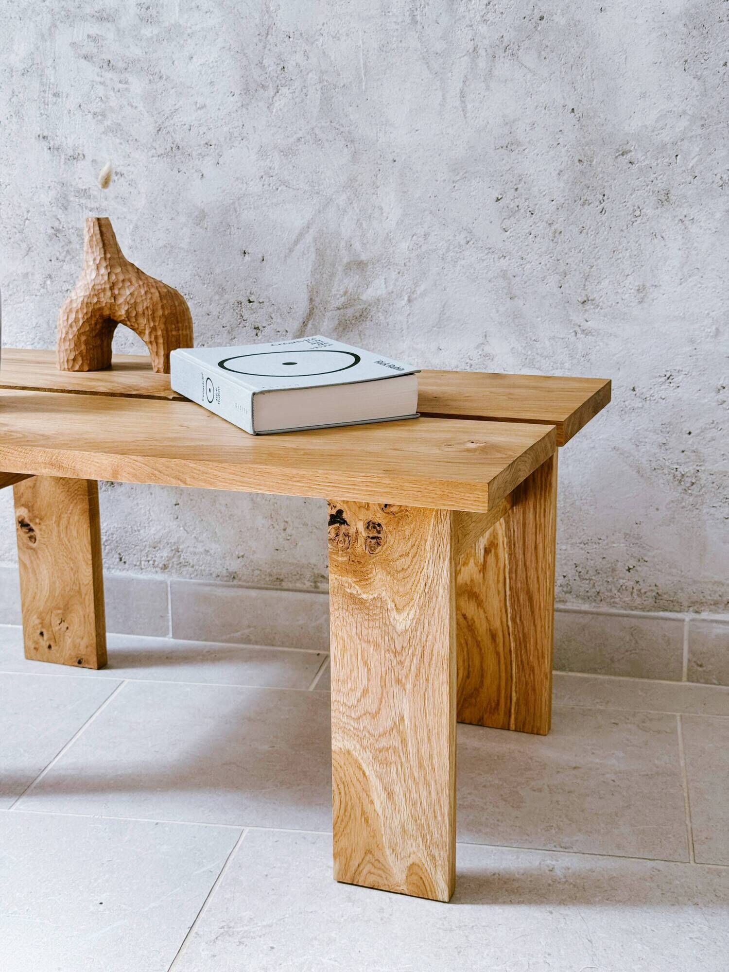 Solid oak coffee table, minimalist / contemporary design