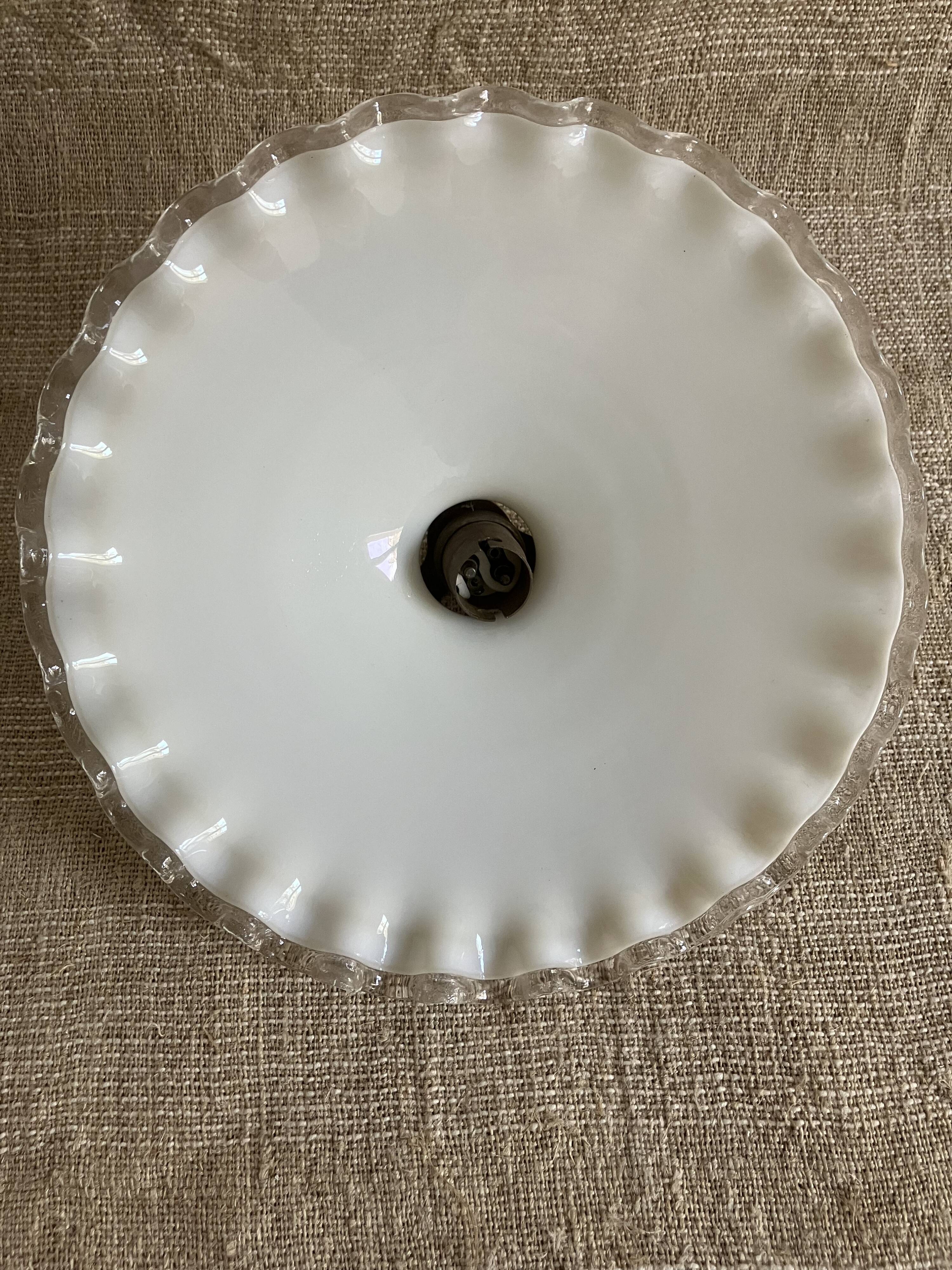 Opaline pendant light, vintage lighting