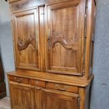 Louis XV period two-part walnut buffet