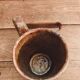 Grand mug en grès pyrité vintage 