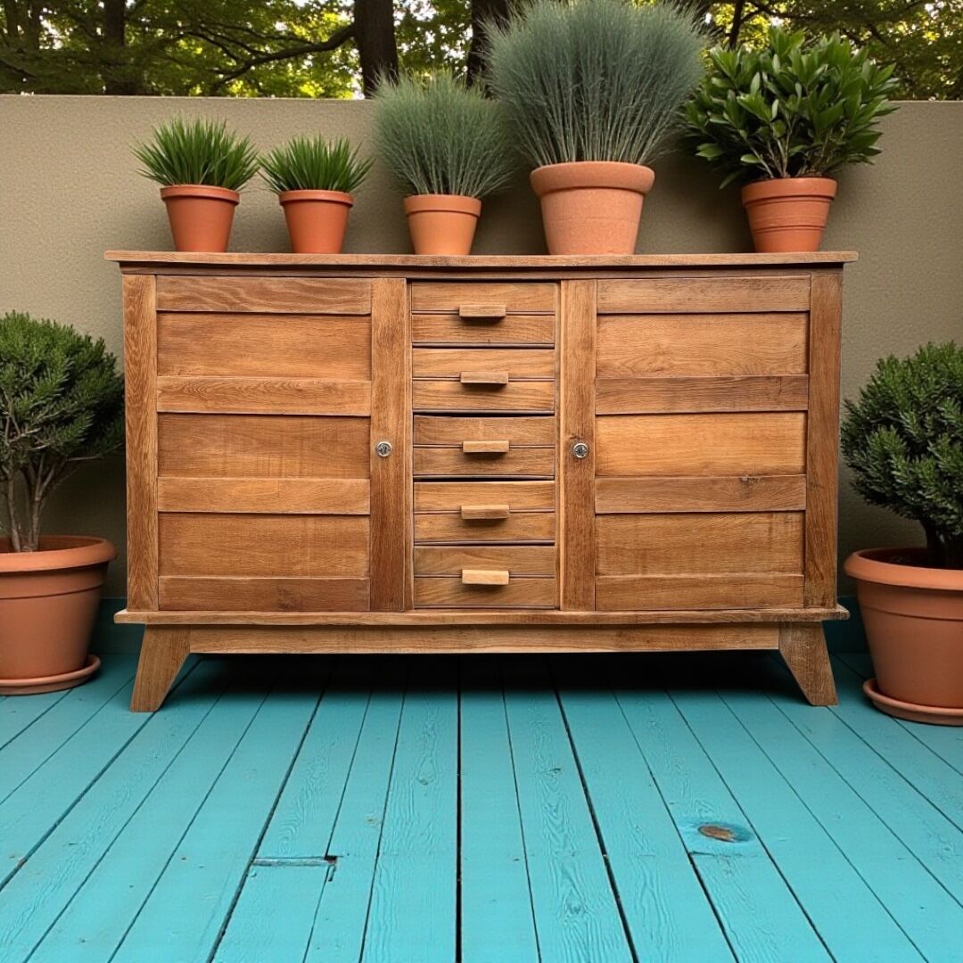 Buffet René Gabriel pieds compas 1945/50