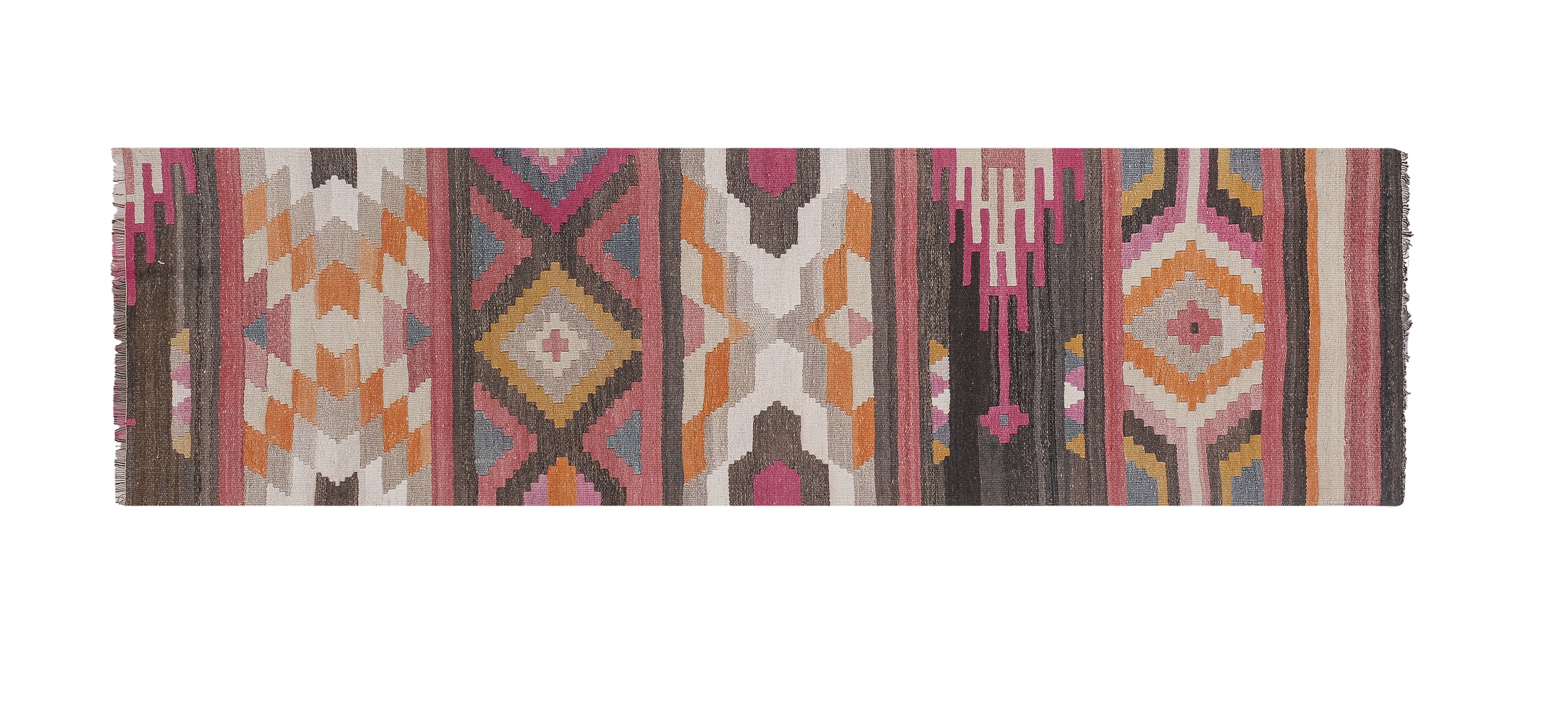 Vintage Turkish rug from Oushak, hand-woven 78x274 cm