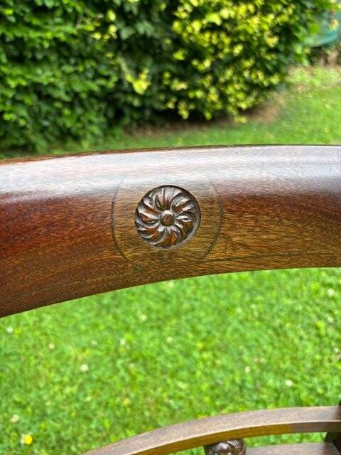 Set of 6 carved wooden chairs