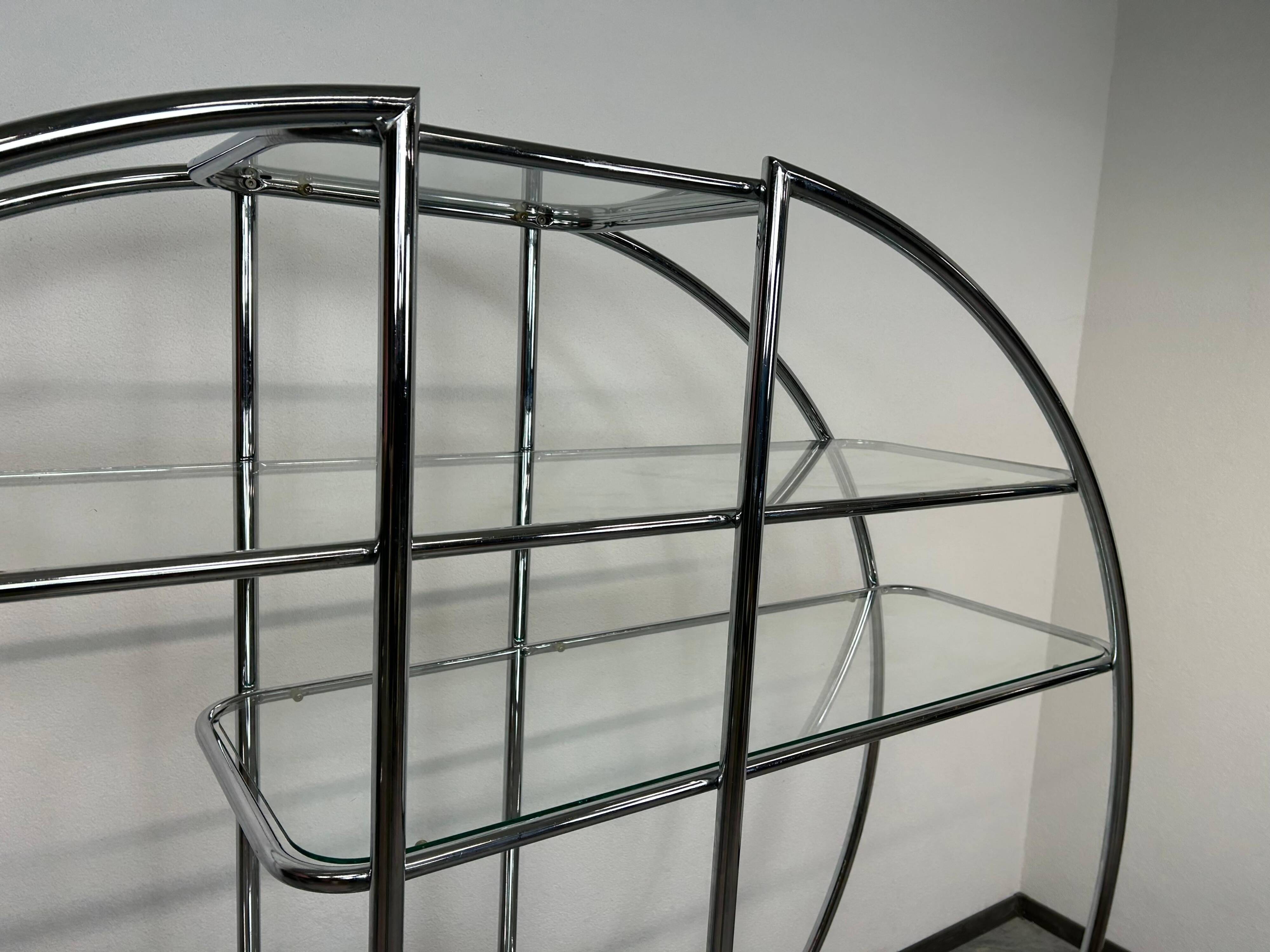 Mid-century design tubular steel shelf