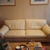 Roche Bobois 3-seater leather sofa