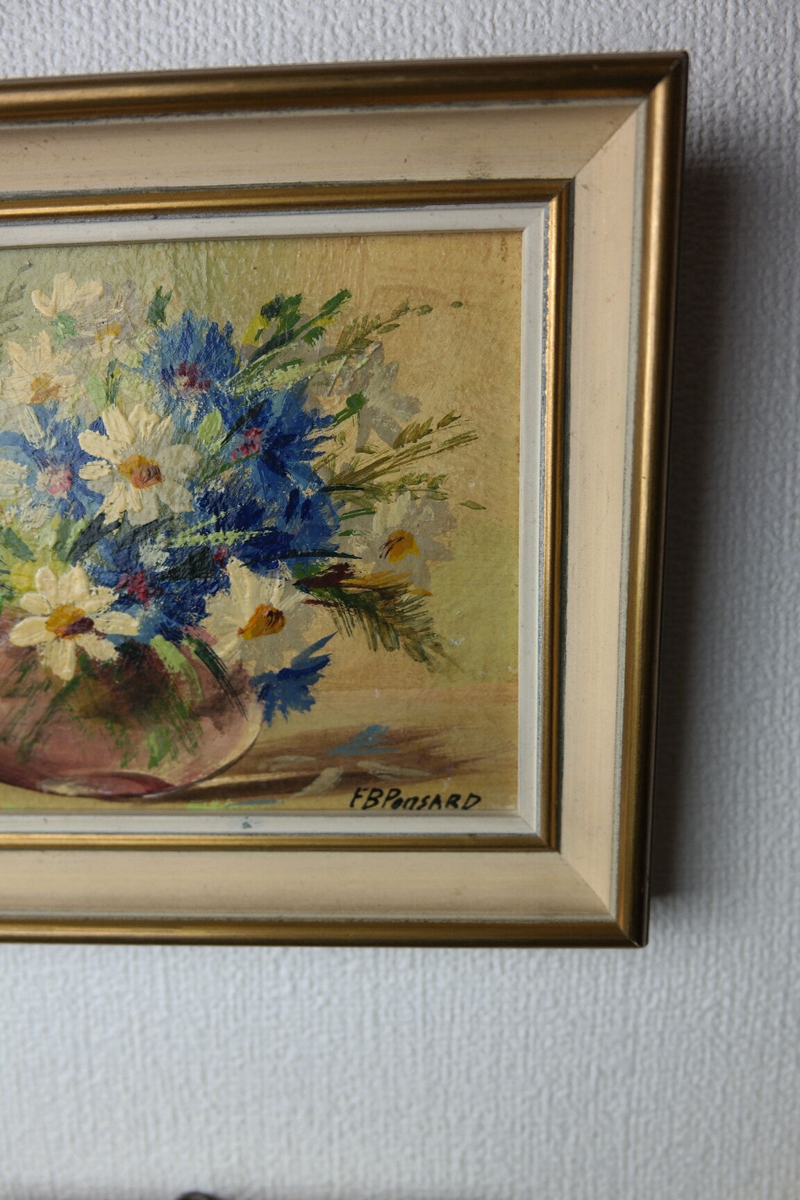 Small old floral paintings