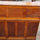 Ancien bureau américain à persienne en S chêne vers 1940