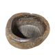 A substantial hand-hewn wooden bowl carved from a single burl section