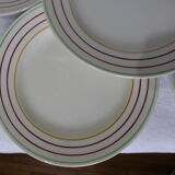 5 flat plates from Gien, Jeannino model 211205