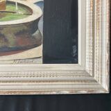 Peinture de Fontaines  à l’huile encadré