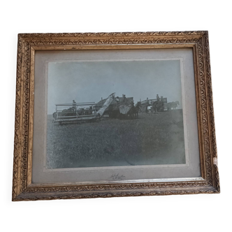 Frame with photo of peasant scene
