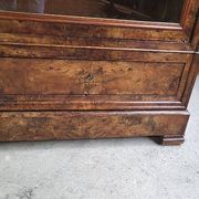 Vitrine bibliotheque 1 porte en noyer du XlXème siecle