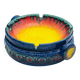 Relief Series Saturn ashtray in ceramic attributed to Dümler & Breiden, West Germany, 1970s.