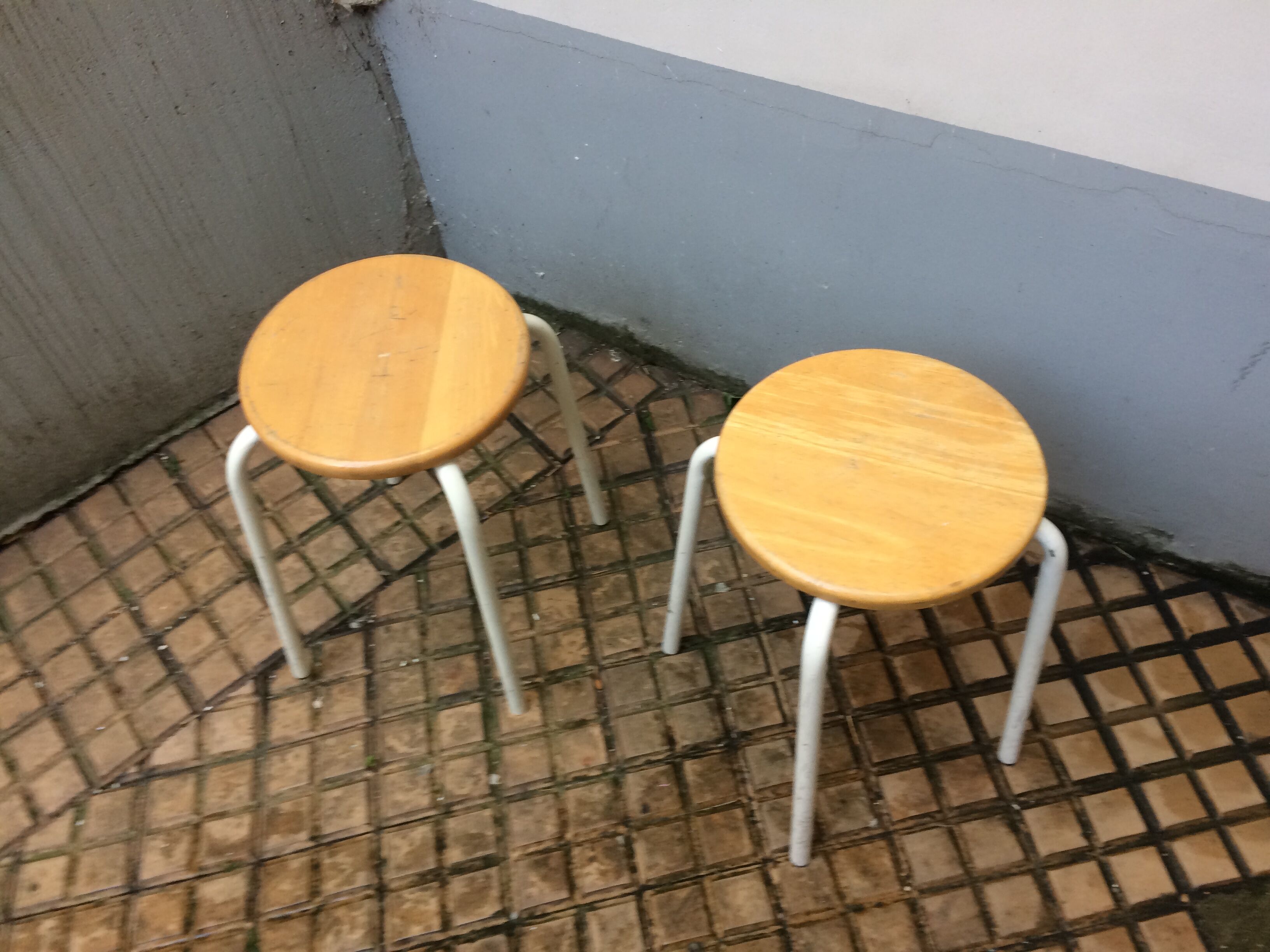 Pair of industrial stools
