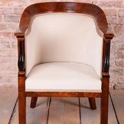 Biedermeier Seating Set in Walnut and Ebony, Austria, 1820s, Set of 3