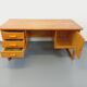 Vintage sled leg pine executive desk from the 60s-70s
