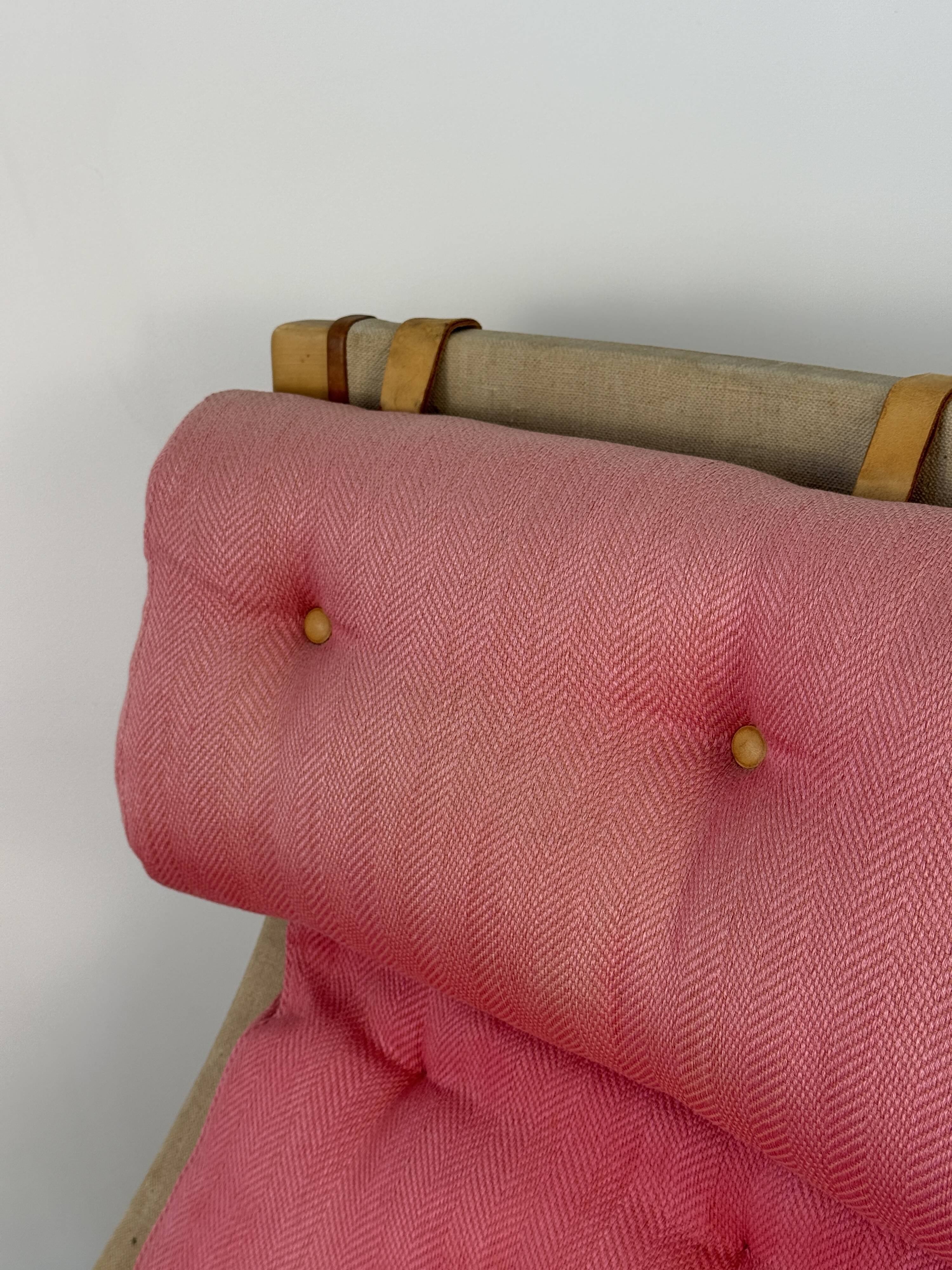 Pernilla Armchair by Bruno Mathsson for DUX – Pink Upholstery, 1970s–1980s