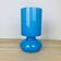 Lampe Lykta Ikea en verre bleu vintage