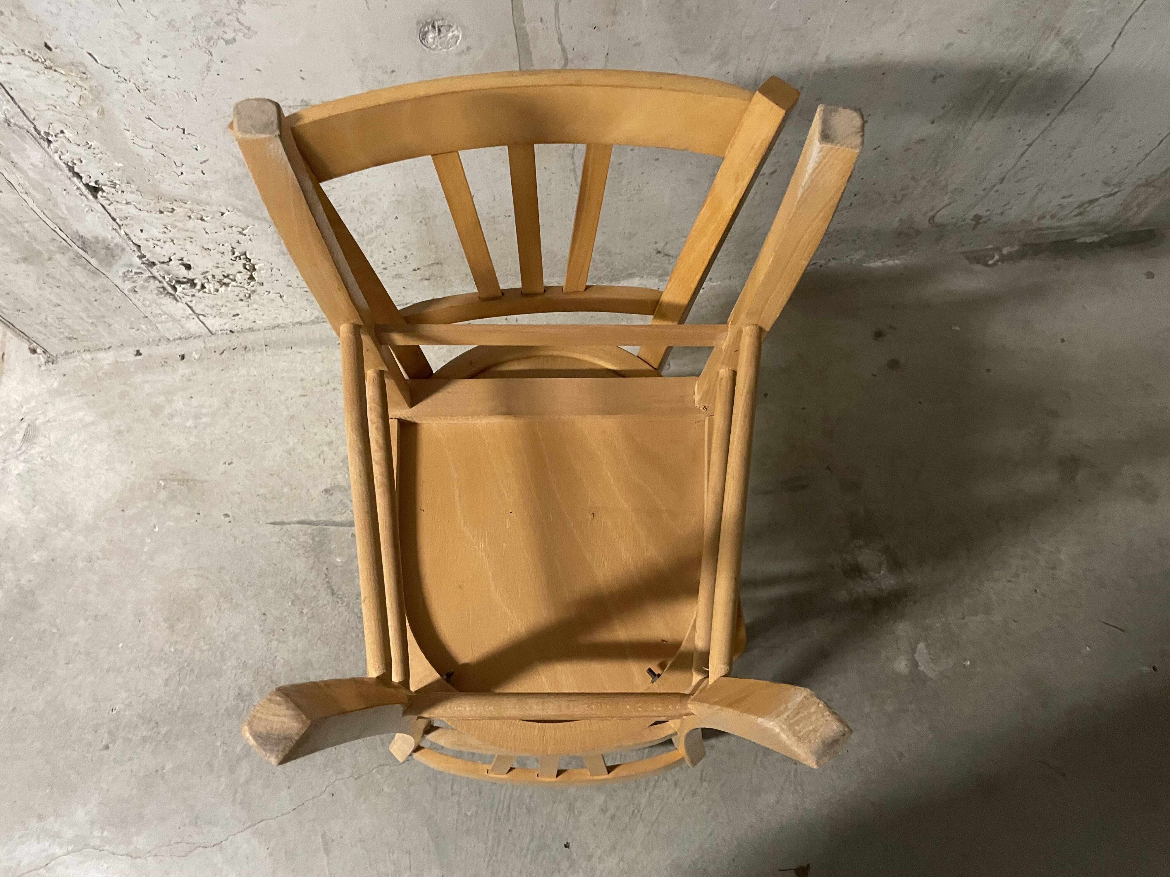 Pair of 1970s bistro chairs