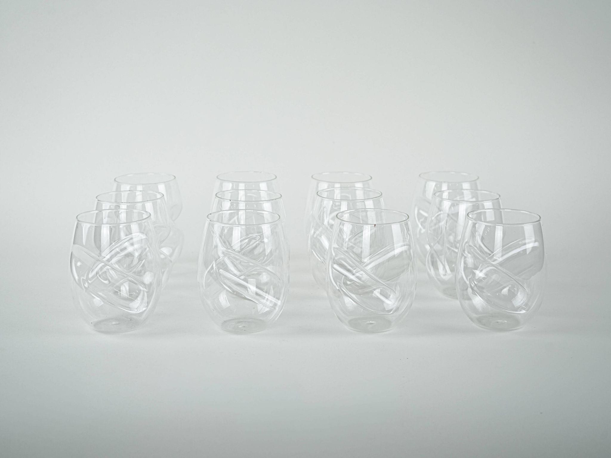 Ensemble de verres, design danois, années 1970, fabriqué au Danemark.