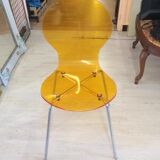 Polycarbonate chair and chrome legs