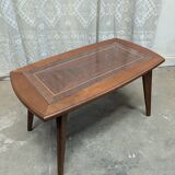 Wood and glass coffee table