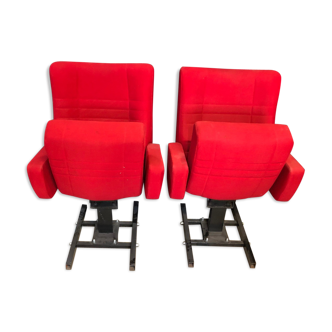 Red cinema armchairs