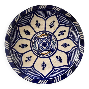 Assiette marocaine bleu cobalt